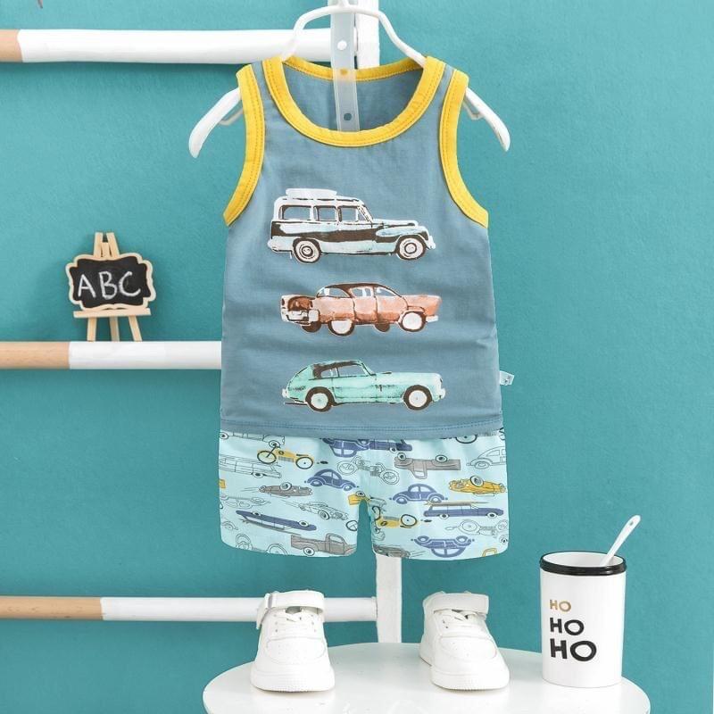 Bộ ba lỗ cotton cao cấp cho bé trai bé gái