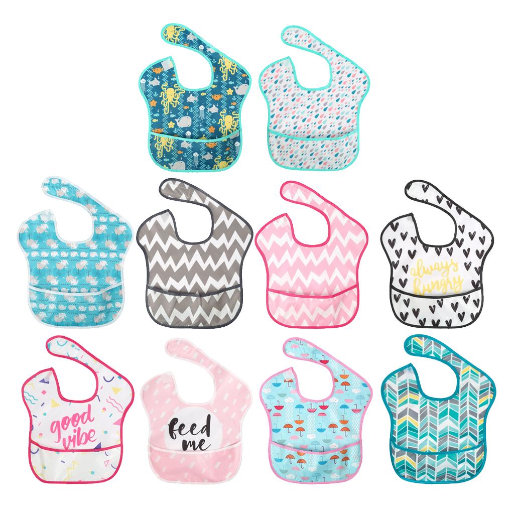 Drooling Teething Waterproof Feeding Bib for Baby Toddlers