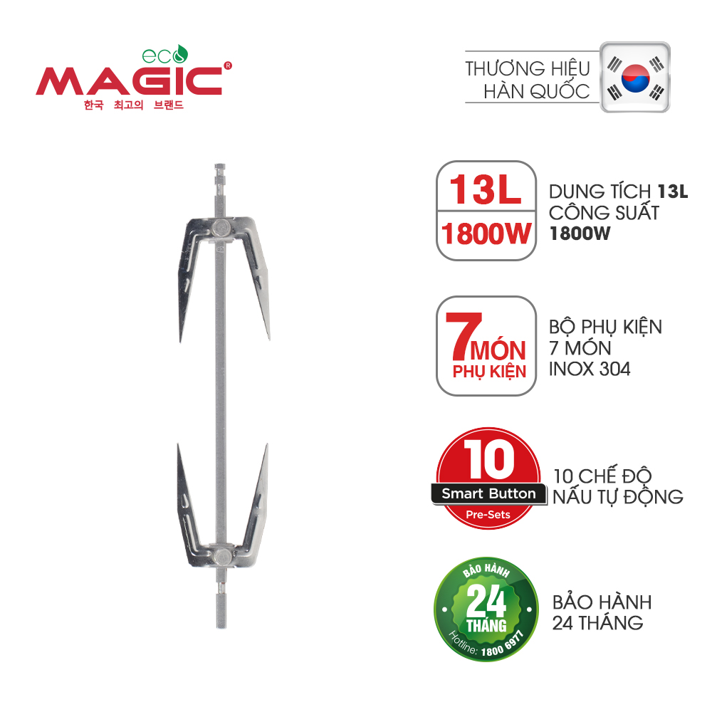 Nồi chiên không dầu kết hợp lò nướng Magic Eco M13 (13 Lít)  - Hàng chính hãng