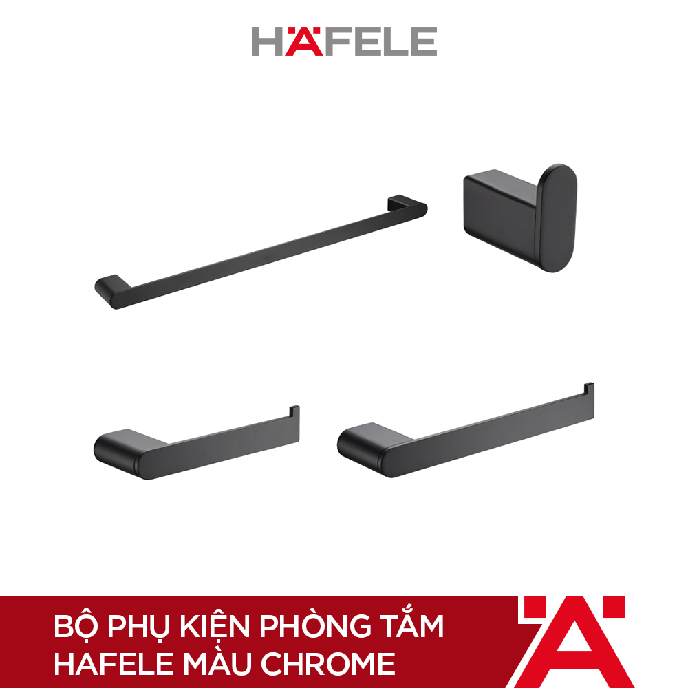 Bộ phụ kiện phòng tắm Hafele - 499.98.350 màu đen (Hàng chính hãng)