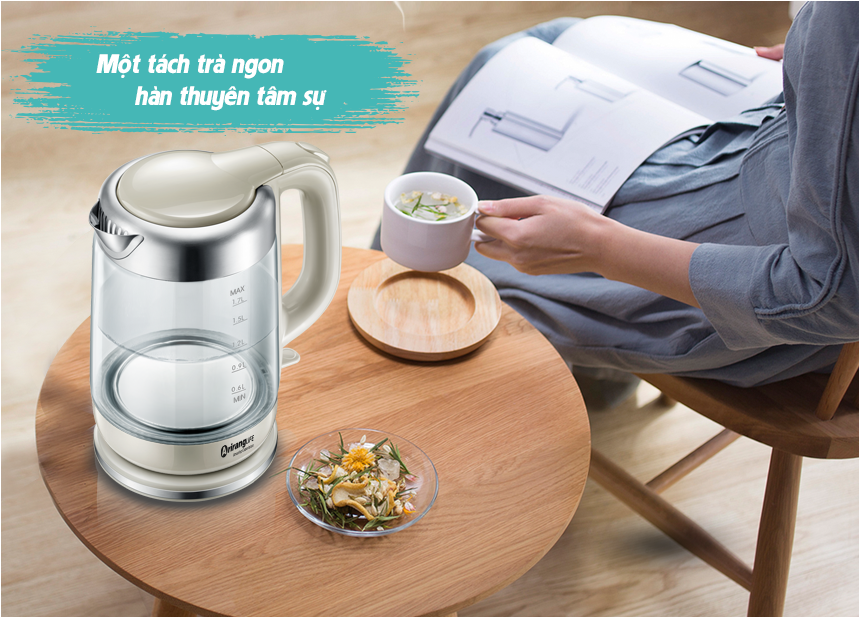 Ấm Đun Thủy Tinh Siêu Tốc Cao Cấp Đa Năng Ariranglife AL-A17G5 – màu xám (1,7 lít) - Ấm Đun Thủy Tinh Thông Minh Chịu Nhiệt - Bình đun thủy tinh siêu nhanh cao cấp đa năng, có thể đun nước, pha trà, pha sữa, pha mì, tự ngắt điện khi sôi, an toàn sức khỏe
