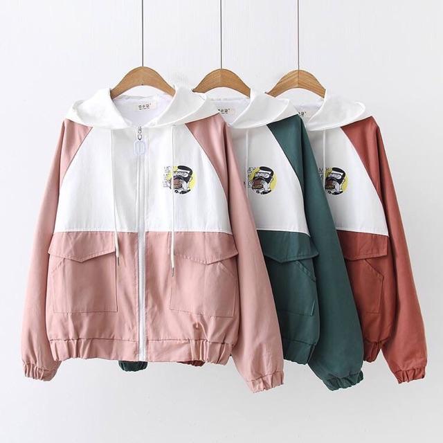 Áo khoác kaki túi hộp nữ