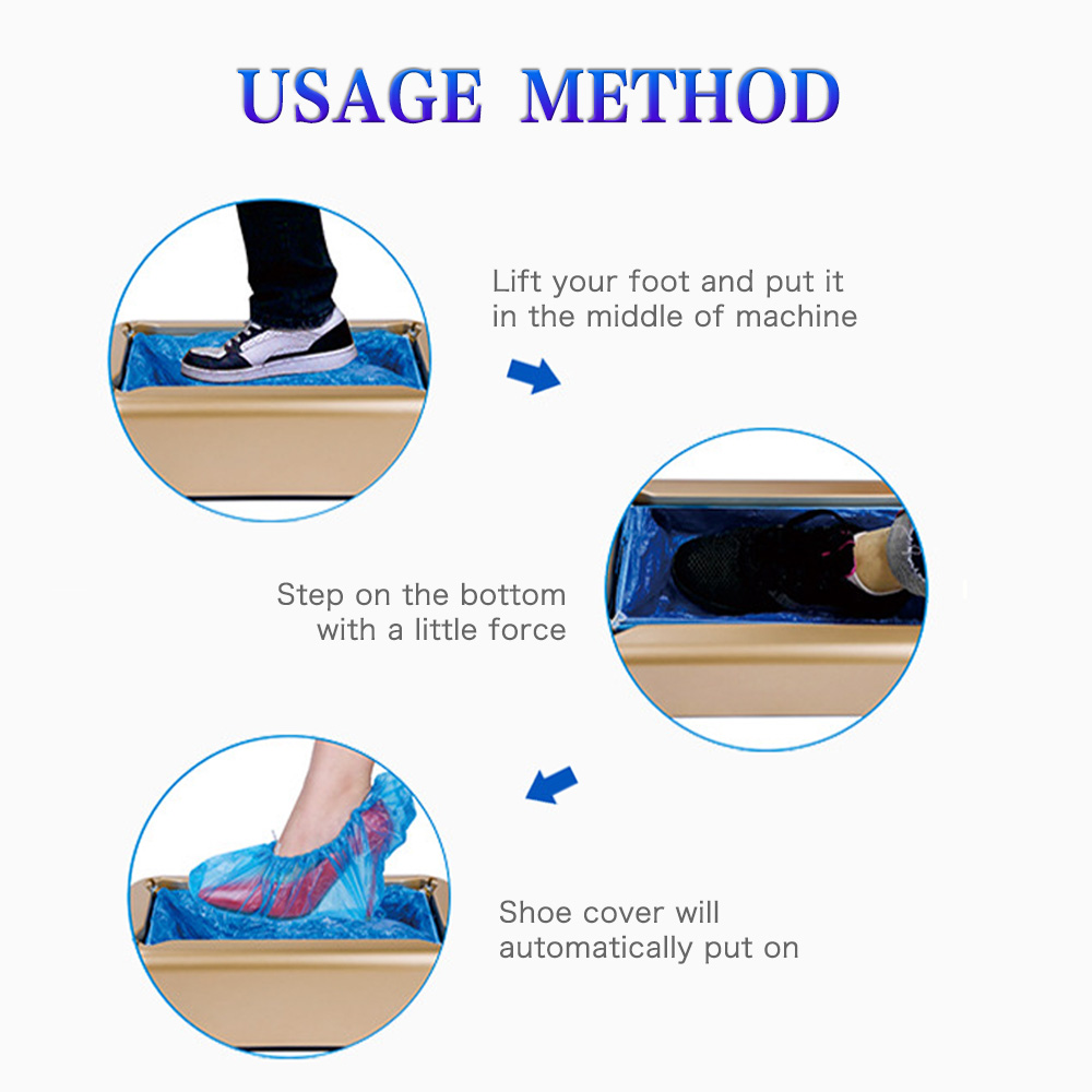Máy bọc giày siêu tiện lợi cho bạn, với lò xo cơ học sẽ bung túi bọc khi bạn đặt giày vào
