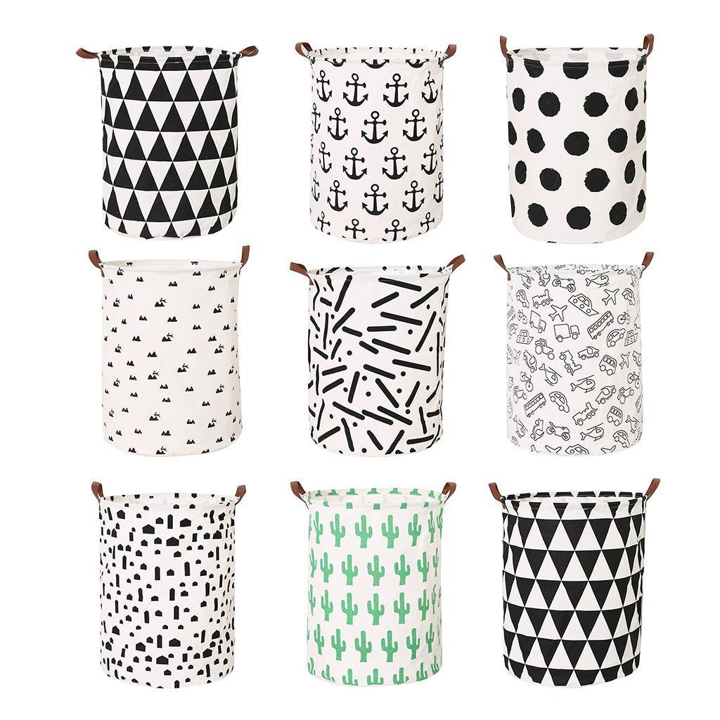 Kids Toy Storage Basket Bin Canvas Hamper Keep Tidy Clean Mountain +Cylinder