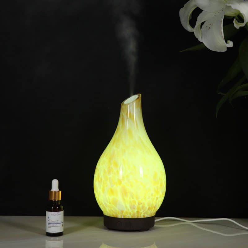 Máy Xông Tinh Dầu Thủy Tinh Cao Cấp, Họa Tiết Sang Trọng, Máy Khuếch Tán Tinh Dầu Chuyên Dụng, Đèn LED Trang Trí