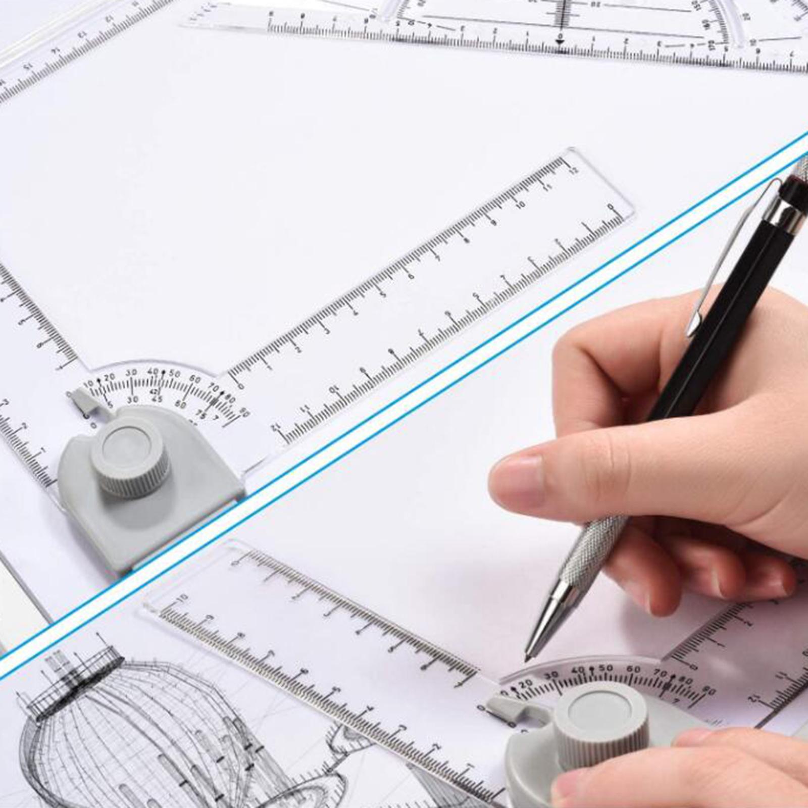 A3 Drawing Board Drafting Table Measuring System Protractor Sliding Ruler