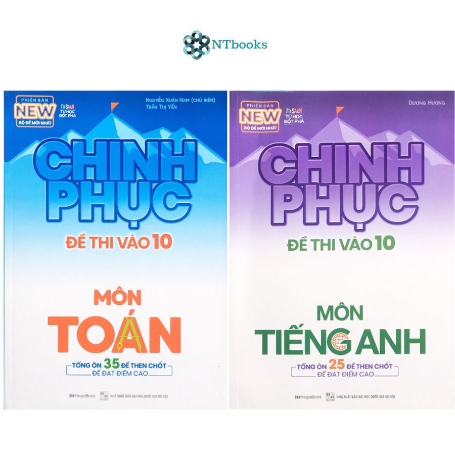 Combo 2 cuốn Chinh Phục Đề Thi Vào 10 Môn Toán + Tiếng Anh  - MG