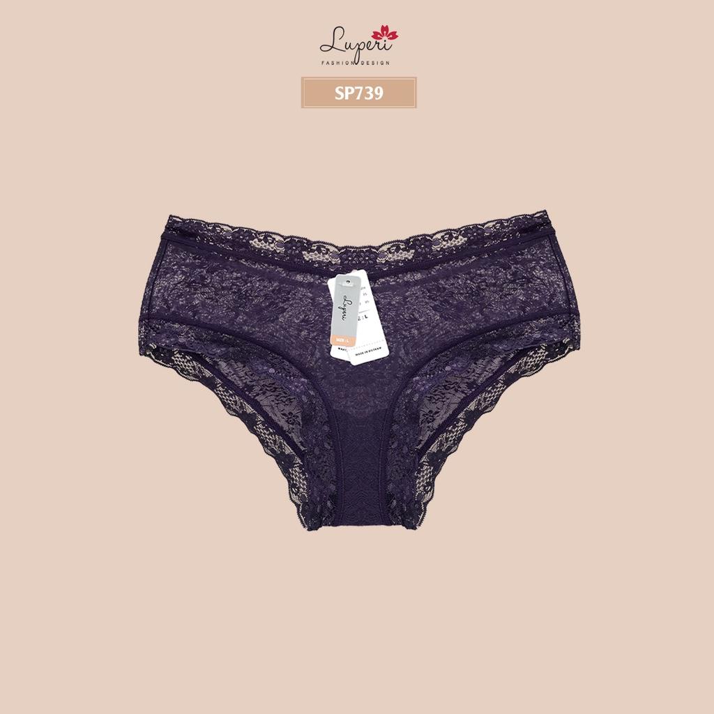 Quần Lót Nữ Lụa Cạp Vừa LUPERI SP739 Dáng Bikini Mềm Mịn, Co Giãn, Không Lằn Mông, Kháng Khuẩn, Khử Mùi Tốt