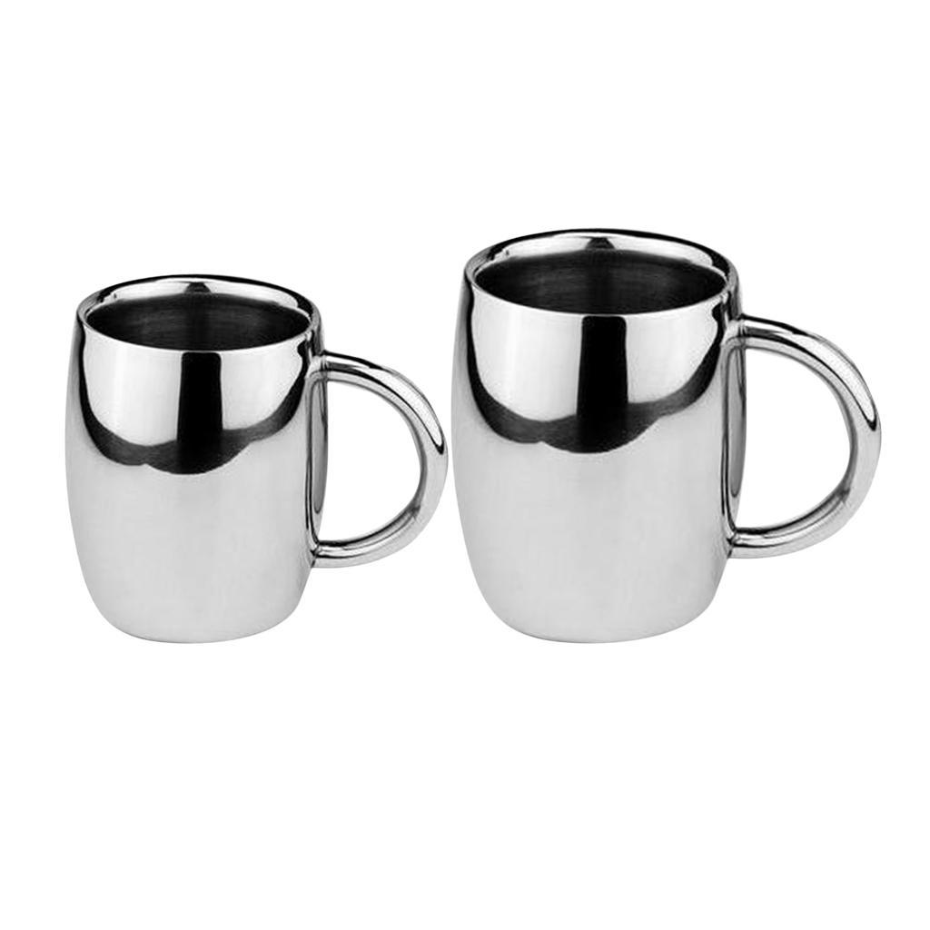Stainless Steel Mug Portable Camping Hiking Water Tea Coffee Cup 350ml