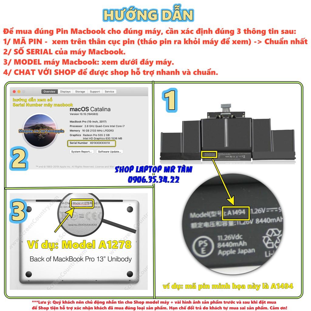 Pin MACBOOK A1406 (ZIN) - 6 CELL - Air 11&quot; A1406 A1465 A1495 A1370 (2011 2012 2013 2014 2015 Version)