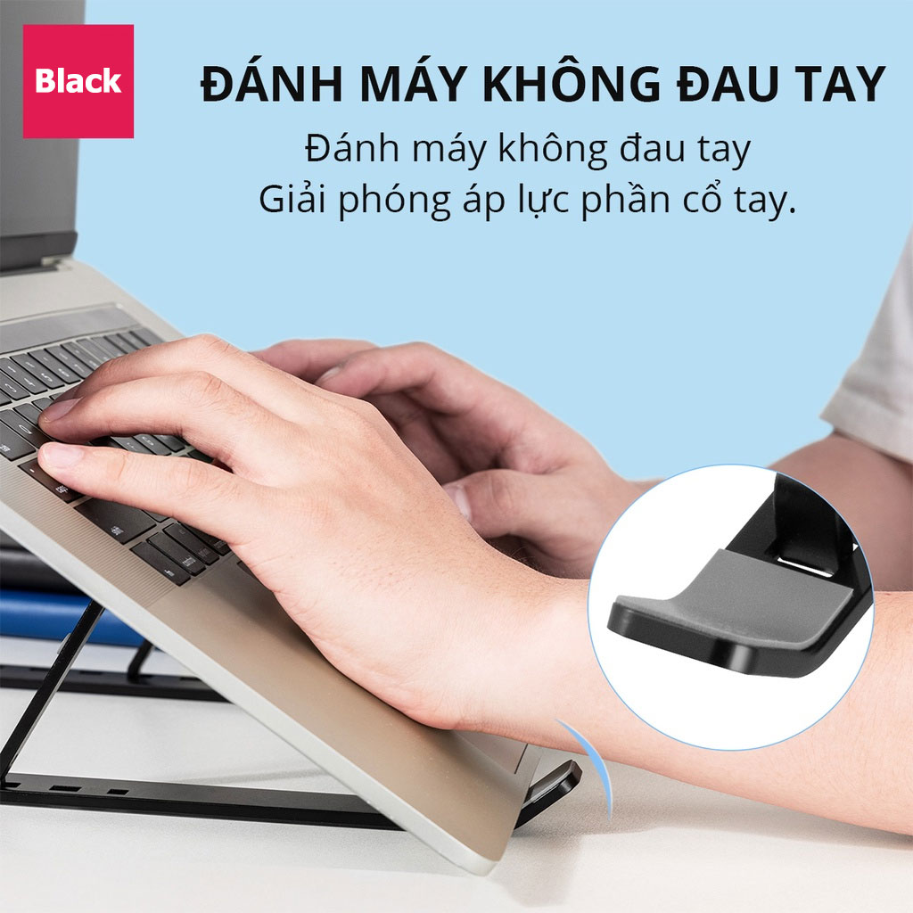 Giá Đỡ PIXLINK X6 Tản Nhiệt Cho Máy Tính Xách Tay Laptop Làm Bằng Chất Liệu Hợp Kim Nhôm Có Thể Gấp Gọn Cho Học Sinh, Sinh Viên, Nhân Viên Văn Phòng - Hàng chính hãng/ Hàng nhập khẩu