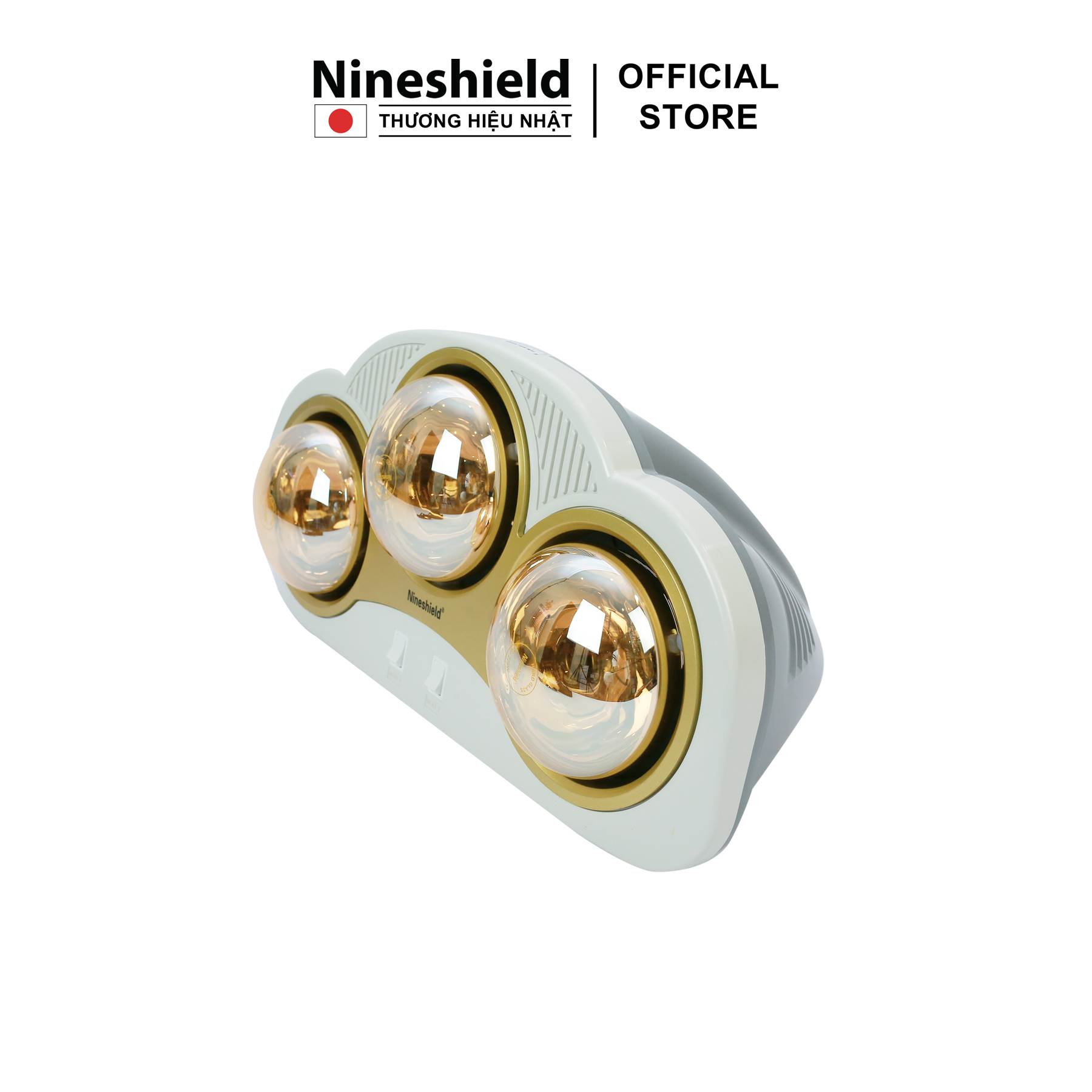 Đèn sưởi nhà tắm 3 bóng hàng chính hãng Nineshield NS033B