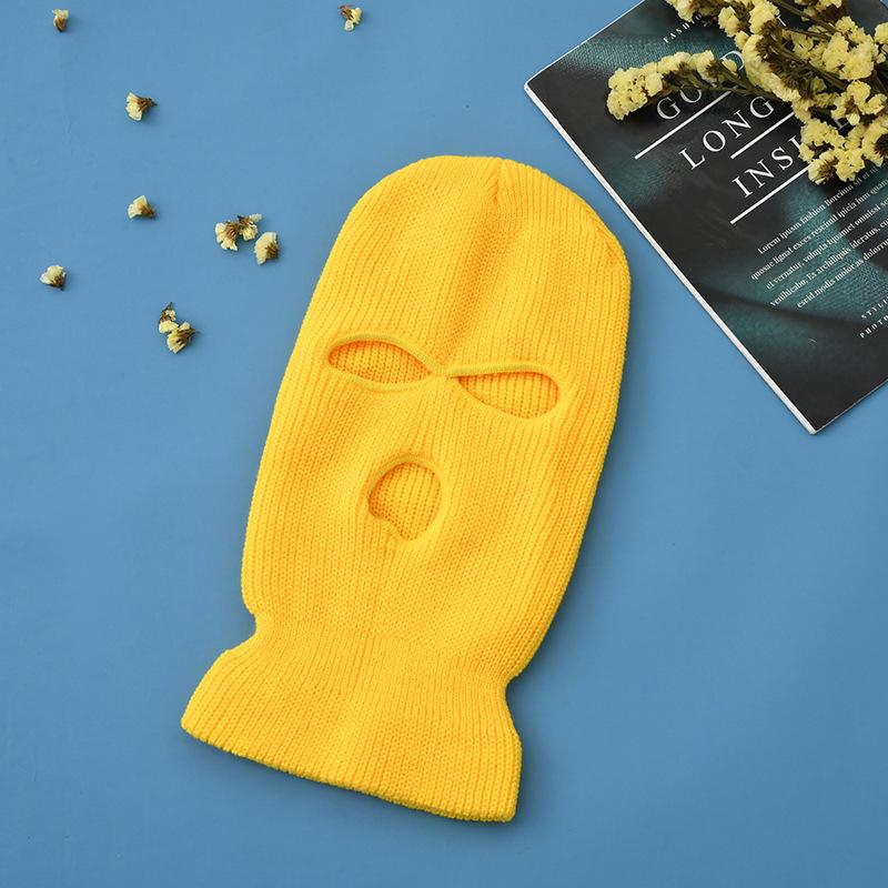 Che Mặt Toàn Mặt Nạ Trượt Tuyết Nón 3 Lỗ Balo Chiến Thuật Quân Đội CS Chống Gió Đan Beanies Bonnet Mùa Đông Ấm Unisex Mũ Lưỡi Trai Color: 7