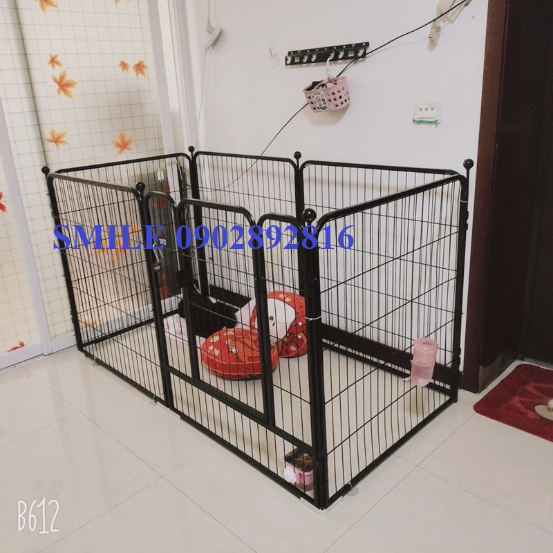 [MỚI NHẤT] Chuồng Quây, Hàng Rào Chó Lớn - Nan Ống Cao Cấp - Gồm 6 Tấm Ghép 90&amp;100cm