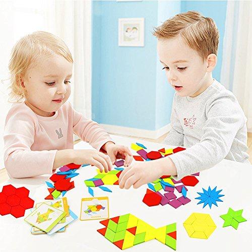 Ghép hình Pattern Block Montessori 155 chi tiết cho bé sáng tạo - Đồ chơi ghép hình Tangram