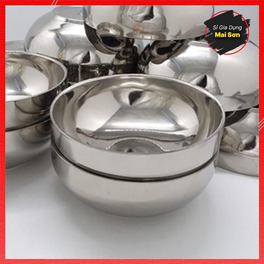 Bát Inox 304 Cách Nhiệt 2 Lớp Trơn Chất Liệu Inox Cao Cấp Tiện Dụng Giữ Mùi Thức Ăn Kích Thước 16-18-20cm