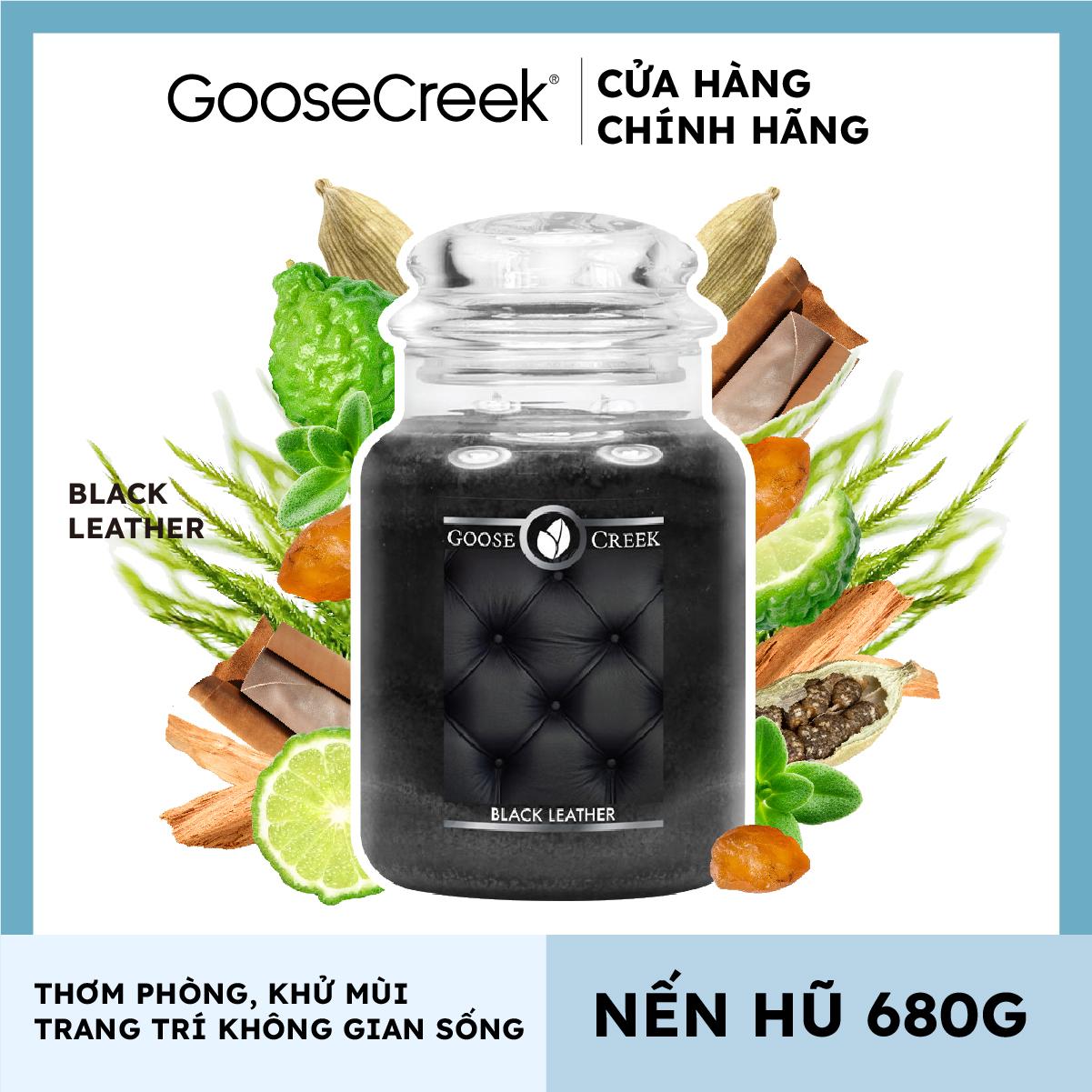 Nến hũ Goose Creek (680g) - Black Leather