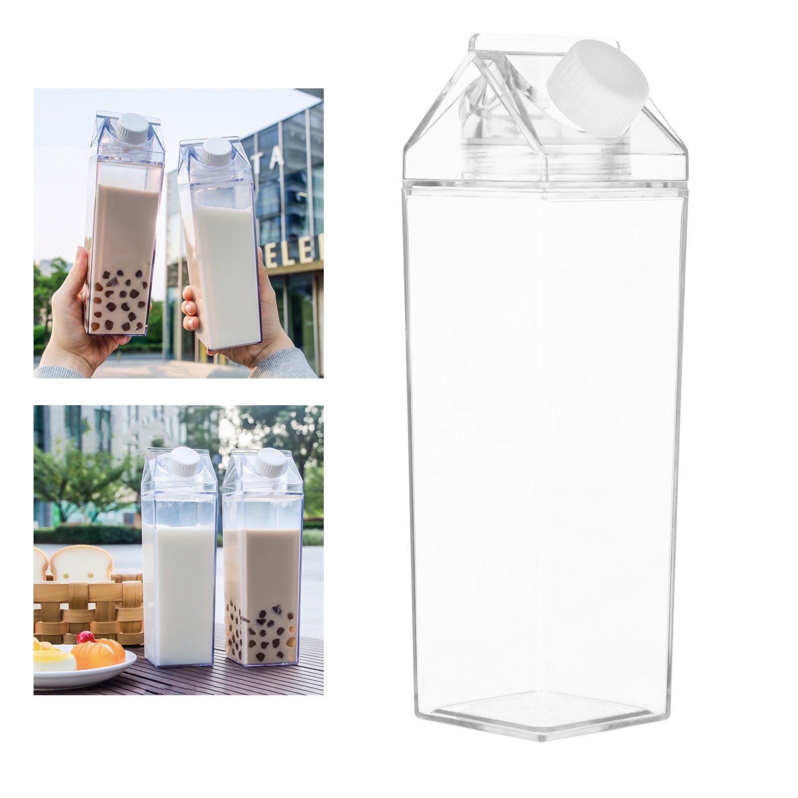 2X Milk Carton Water Bottle Portable Juice Bottle For Travel Camping Coffee