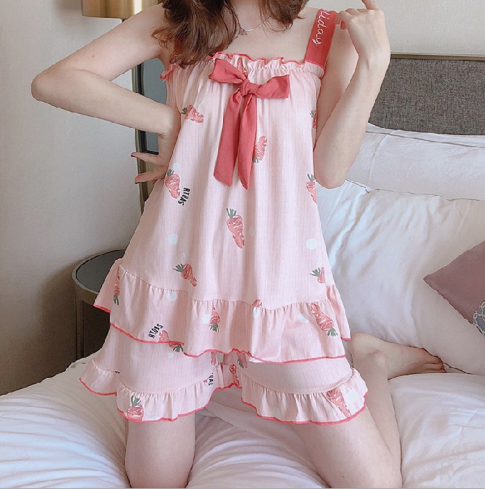 [CHẤT LƯỢNG_THUN COTTON] Đồ bộ thun mặc nhà co dãn thoáng mát cute C004