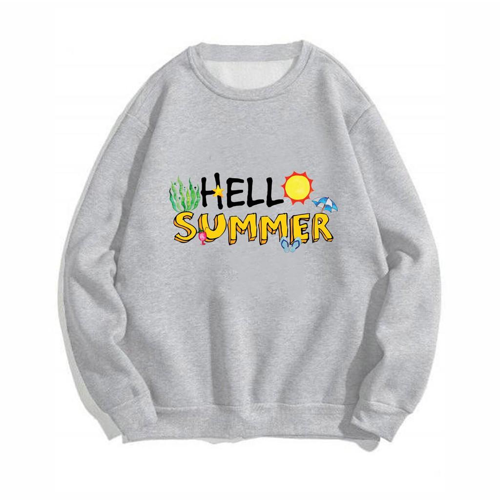 Áo sweater nam nữ in hình Summer William - DS115, chất nỉ dày dặn, hợp làm áo cặp