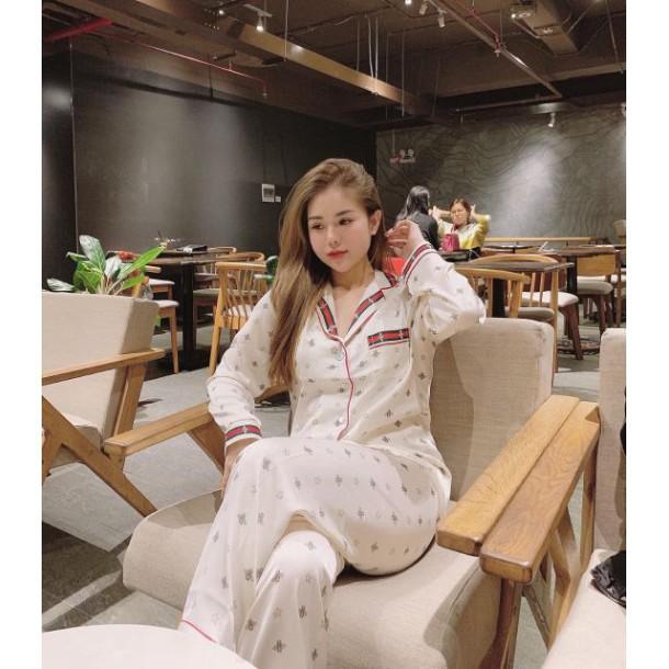 ️Có Quà Tặng️ Bộ Pijama Lụa Tay Dài Quần Dài Hàng Bán shop 40_58kg