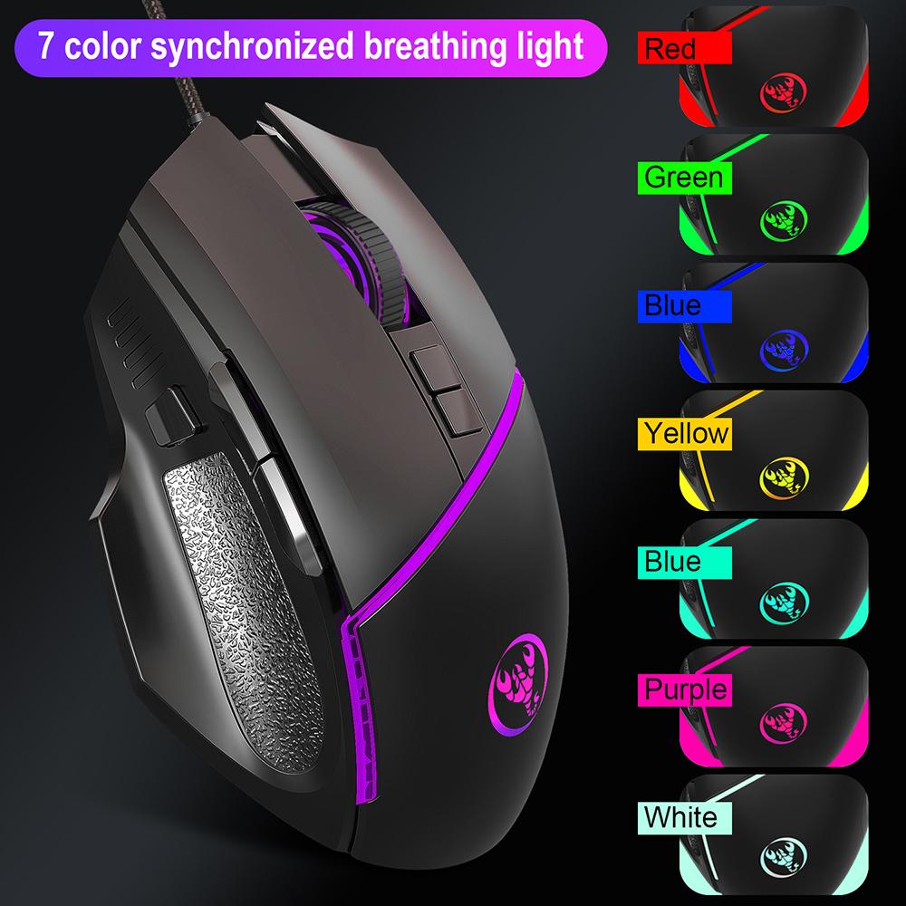 Combo Bàn phím và Chuột HXSJ A876 + V100 chơi game một tay với DPI có thể điều chỉnh