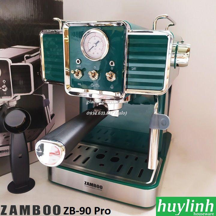 Máy pha cà phê Zamboo ZB-90 PRO - Tặng máy xay 100GR - Hàng chính hãng