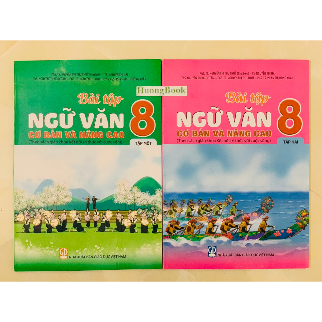 Sách - Combo Bài tập ngữ văn 8 cơ bản và nâng cao - tập 1 + 2