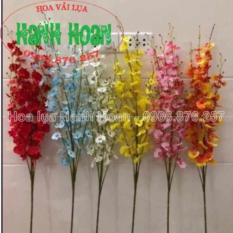 Cành hoa Lan vũ nữ 8 nhánh dài 105cm hàng loại 1- Hoa lụa cao cấp