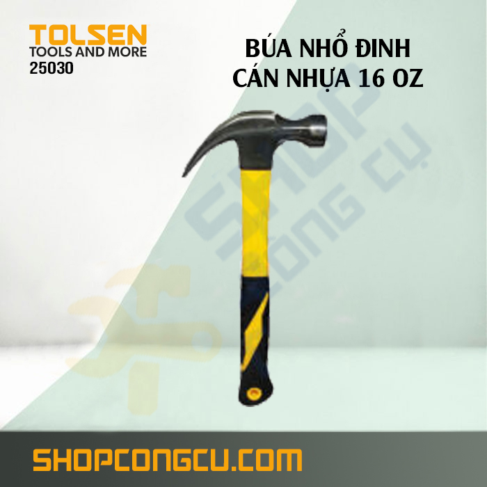 Búa nhổ đinh cán nhựa 16 OZ Tolsen 25030