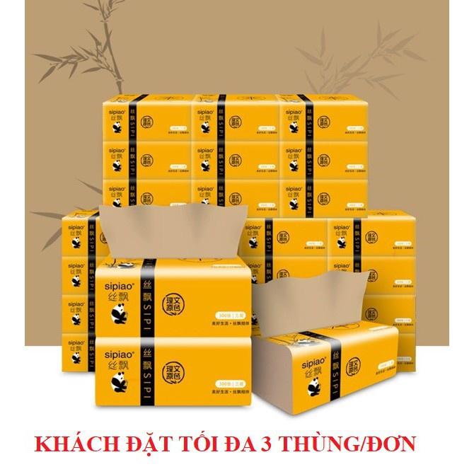 Thùng giấy sipao 30 gói, giấy ăn gấu trúc sipiao 30 gói, loại 3 lớp đẹp, dai, thấm nước không sợ rách - Yumeshop94