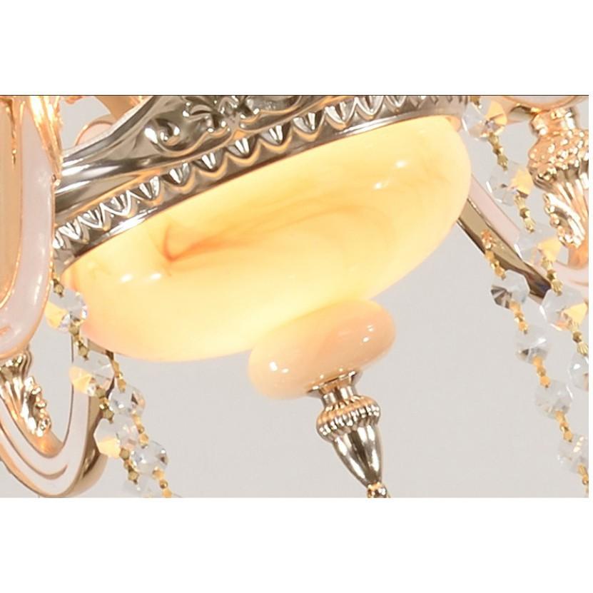 Đèn chùm pha lê ROYAL 8 tay cao cấp chuẩn xịn - Tặng kèm 8 bóng LED nến
