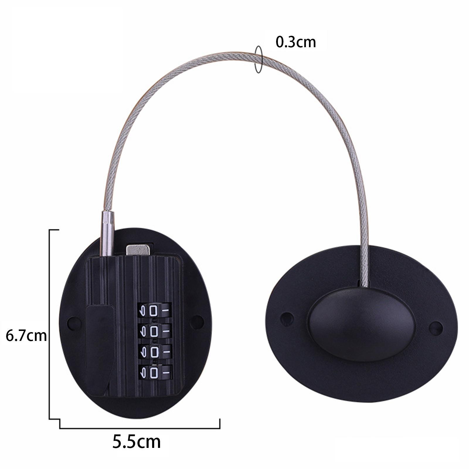 Cabinet Window Lock Child Protection 4 Digit Lock, Self Adhesive Door Lock