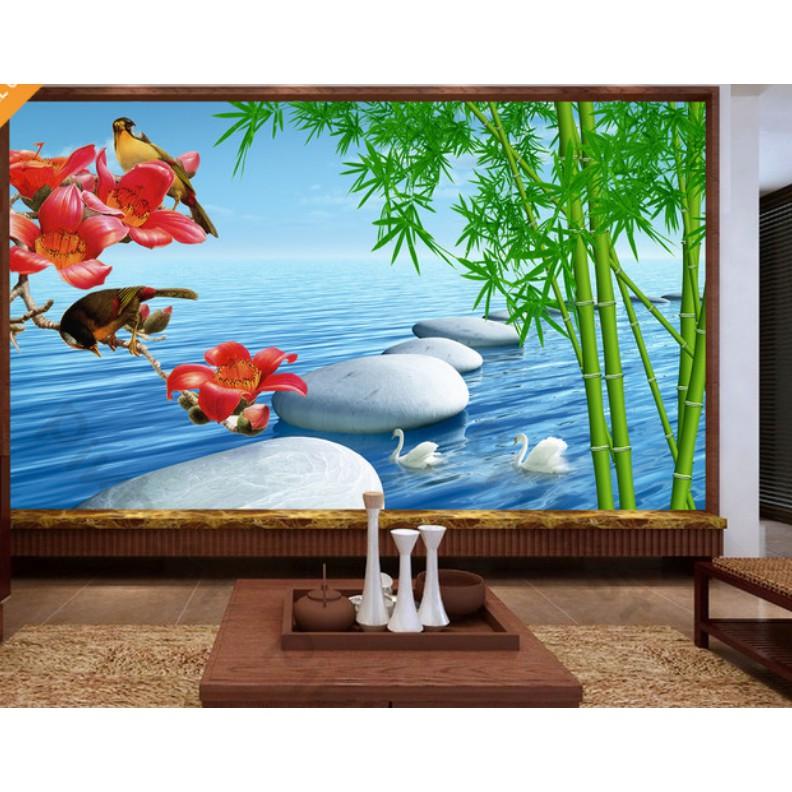 Tranh dán tường Tranh 3d dán tường phòng khách phòng ngủ hiện đại 06