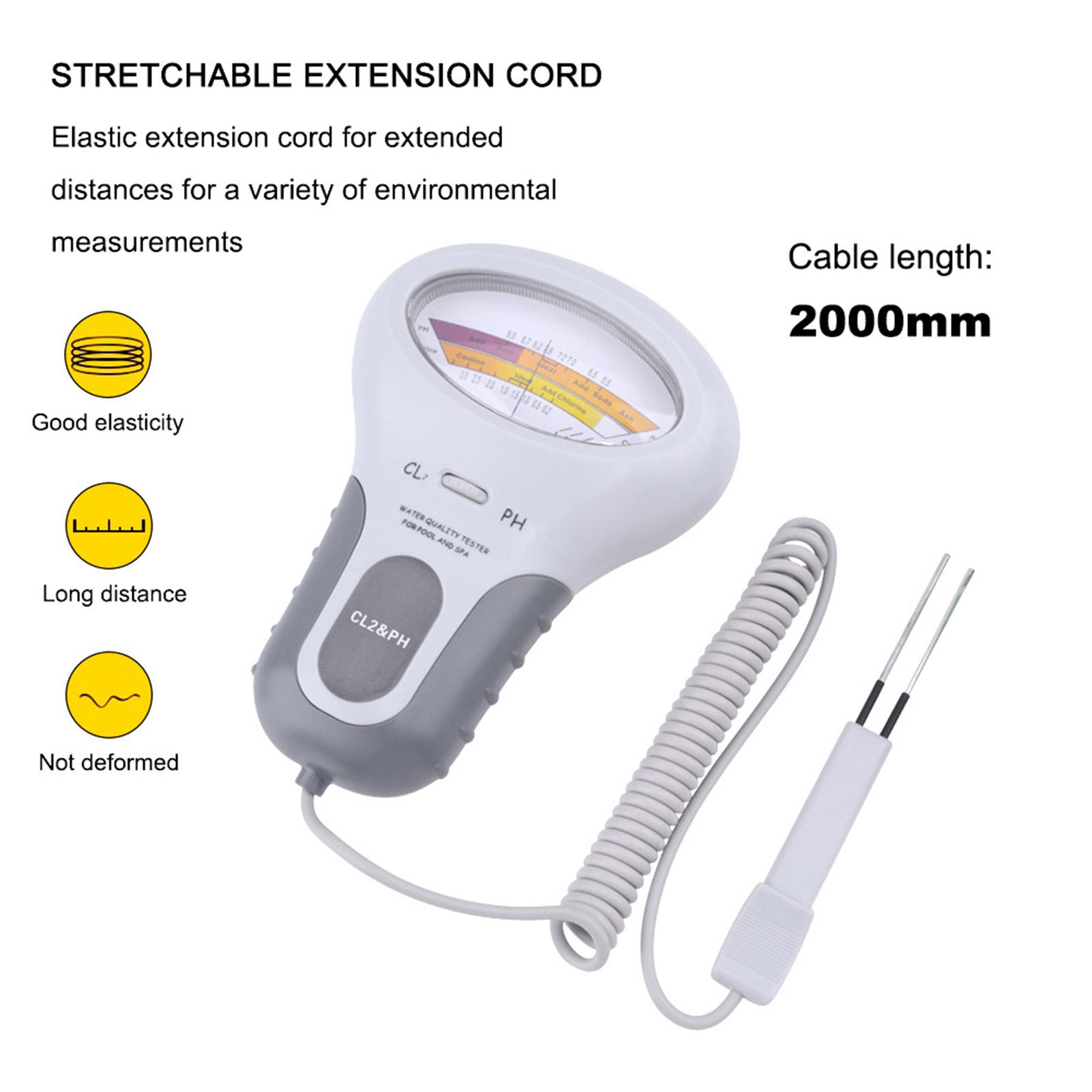 Water Quality Tester 2 in 1 PH and Chlorine Level CL2 Detector for Swimming Pool Spa