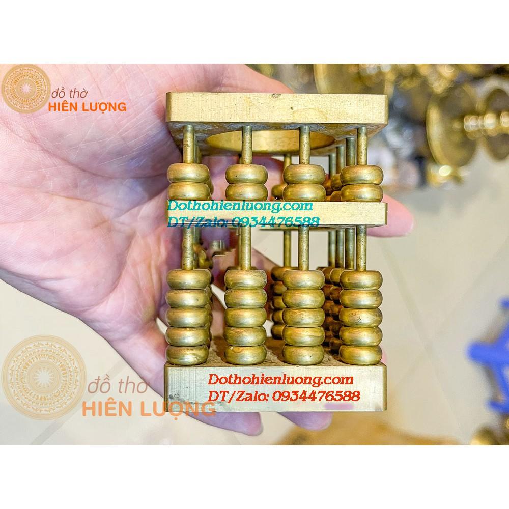 Trụ Bàn Tính Cho Kế Toán Bằng Đồng Vàng Nguyên Chất Kích Thước 6x6x8,5cm - Vật Phẩm Phong Thủy May Mắn