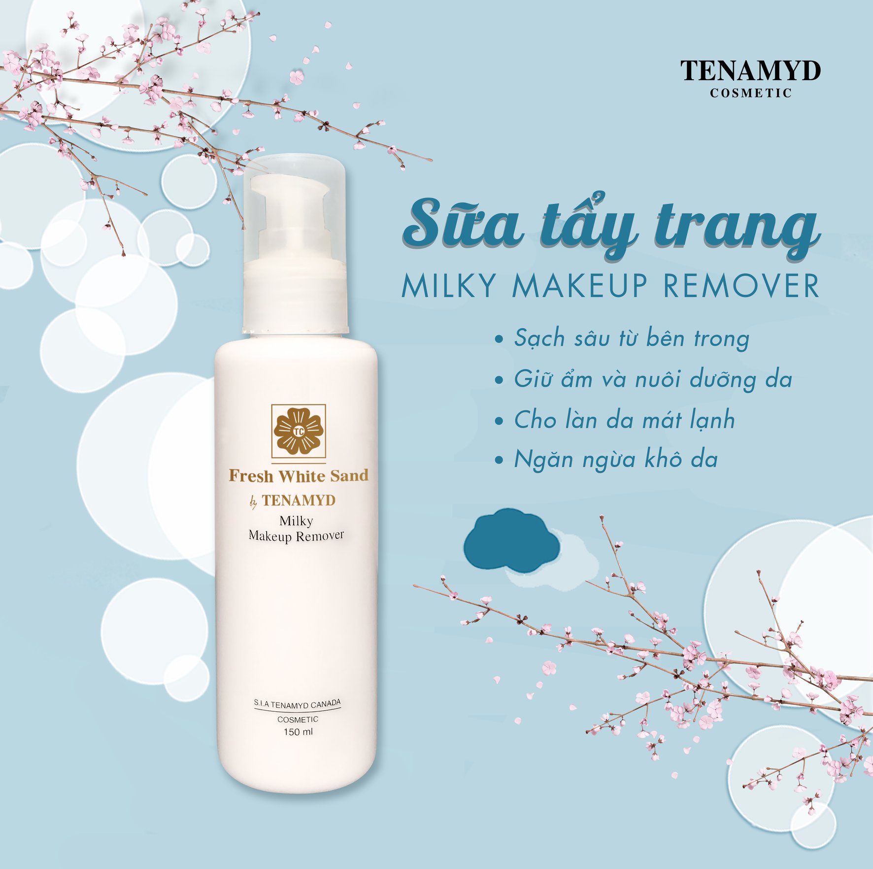 Sữa tẩy trang TENAMYD Milky Makeup Remove 150ml
