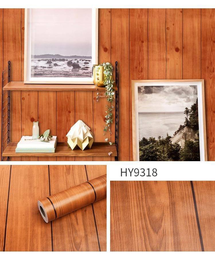 Hàng Cao Cấp - 10M Decal Dán Tường Vân Gỗ Sẵn Keo Khổ Rộng 45cm Dài 10 Mét