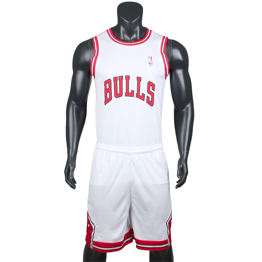 Bộ quần áo bóng rổ Bulls - Trắng