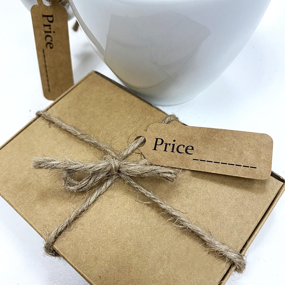 100pcs,Thẻ Price Tag Giấy Kraft / Trắng