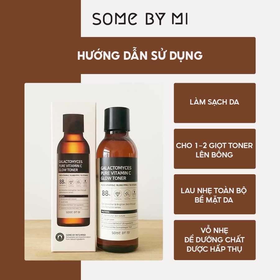 Nước Hoa Hồng Dưỡng Trắng, Chống Lão Hóa SomeByMi Galactomyces Pure Vitamin C Glow Toner 200ml