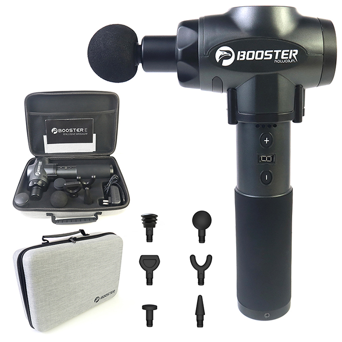 BOOSTER E - 9 mức độ ( 6 đầu massage ) - Máy massage gun thư giãn cơ bắp