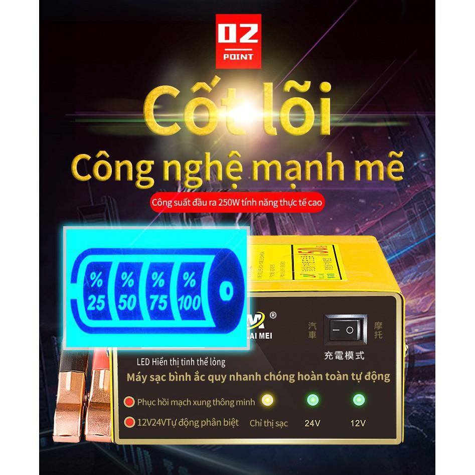 Máy sạc bình ắc quy tự động 12V/24V