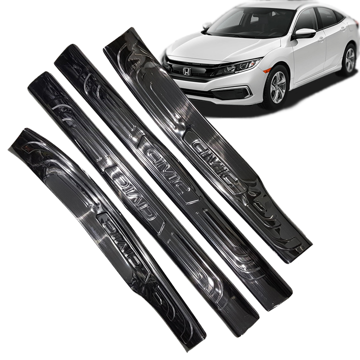 Bộ Ốp bậc, Nẹp bước chân Titan dành cho xe Honda Civic 2016-2019 - Bên trong