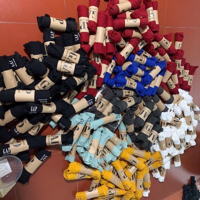 Áo phông cotton cổ tim, áo cuộn nhiều màu