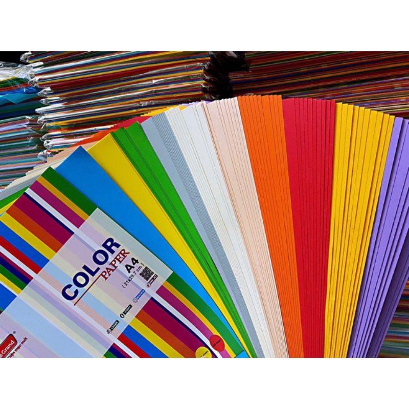 GIẤY MỸ THUẬT 80GSM XẤP 10 MÀU 100 TỜ