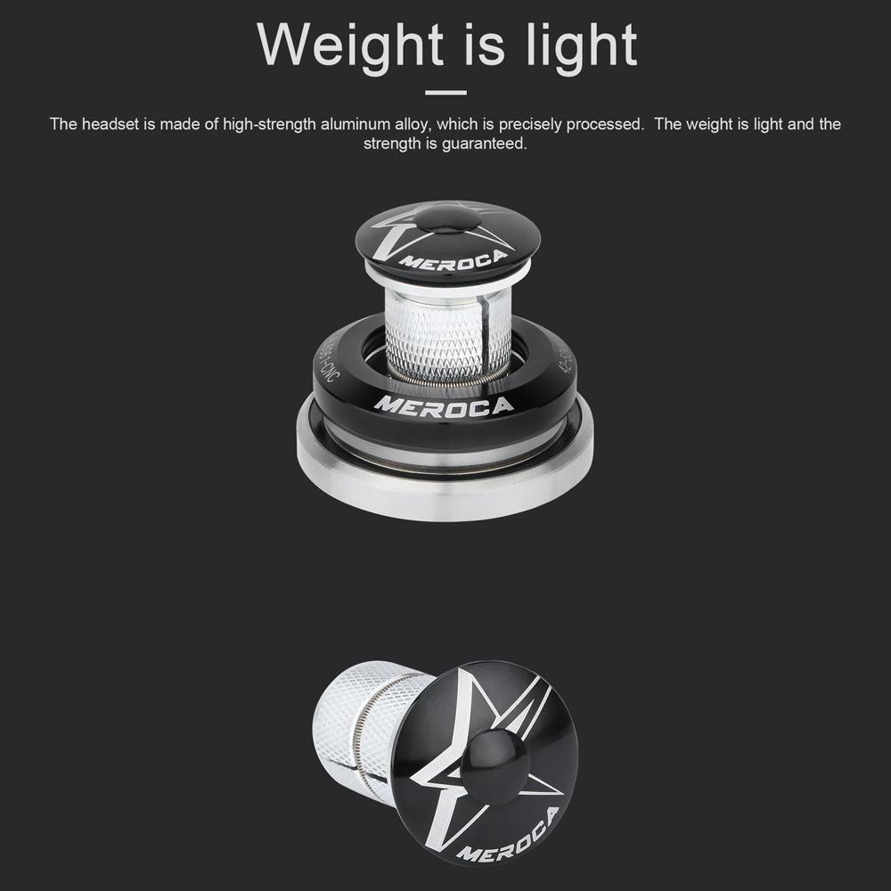 Bicycle 42-52mm Carbon Frame Headset Double Bearings Structure Aluminum Alloy Cycling Accessory Bike Headset with Expand Nut