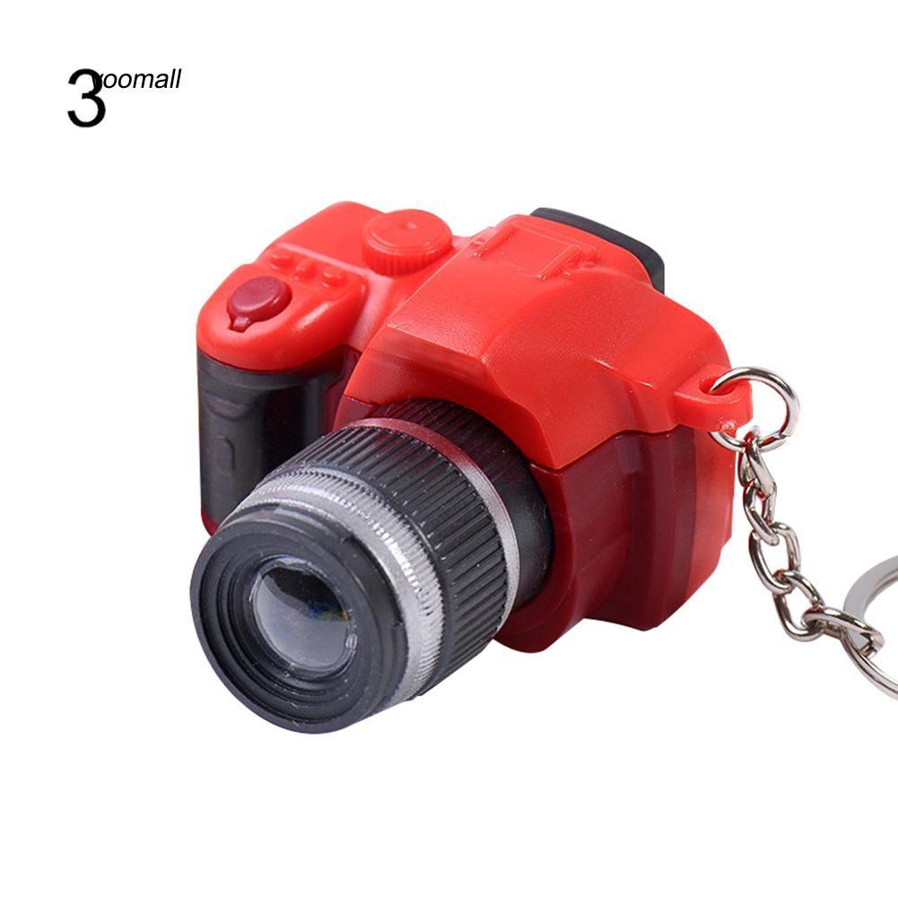 Mô hình móc khoá máy ảnh cực xinh trang trí mặt hình máy ảnh mini có đèn và âm thanh vui nhộn