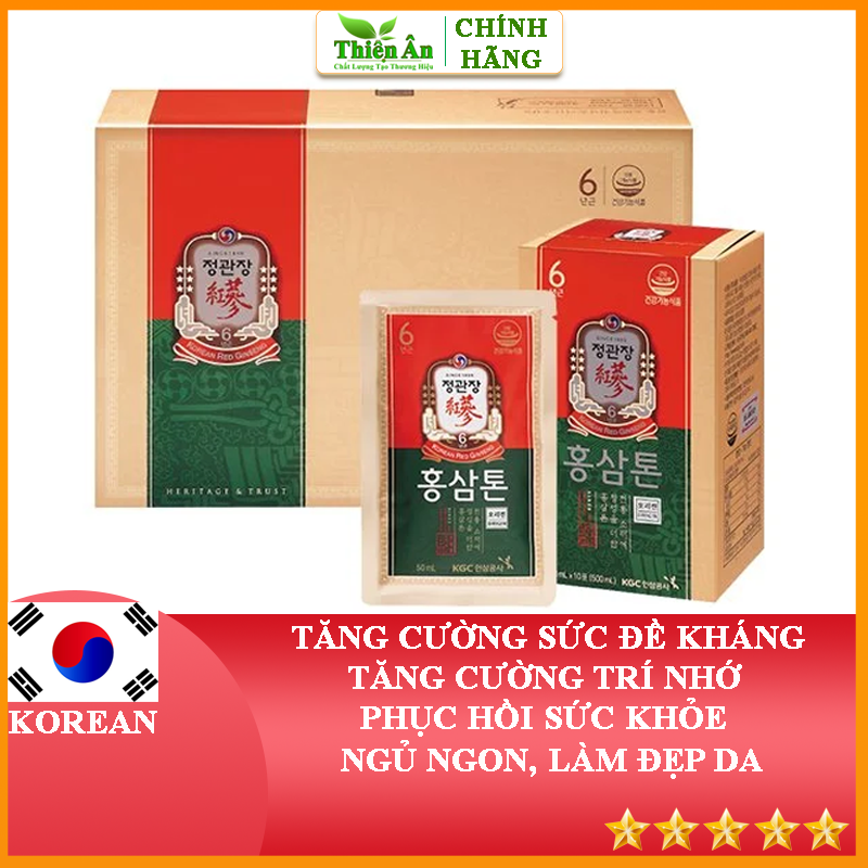 Nước Hồng Sâm Pha Sẵn KGC Cheong Kwan Jang Tonic Original 30 Gói x  50ml
