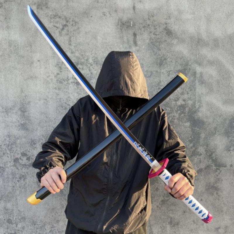 (Lưỡi gỗ dài 104cm) Đạo Cụ Cosplay Viêm Trụ Rengoku Trong Kimetsu No Yaiba